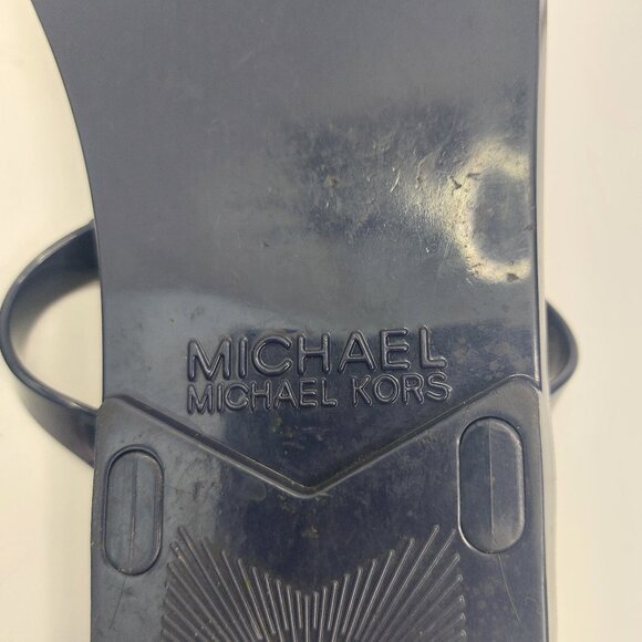 Michael by Michael Kors Blue Jelly Flip Flops Women's Size 8 - Picture 9 of 11